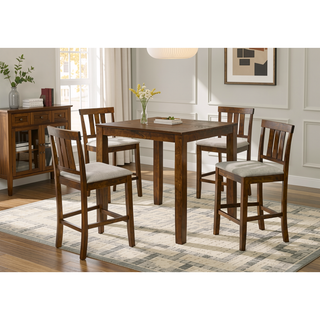 Sunvega Contemporary Gray Finish Rectangular Dining Table Seating Six