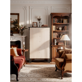 Sunvega Traditional Style Bedroom Chest with Carved Bases and Curved Mouldings