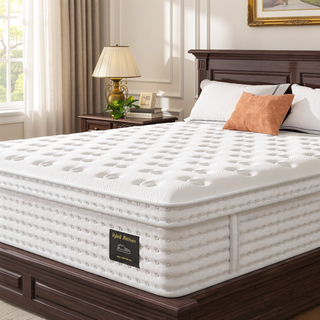 Sunvega 14'' Hybrid Queen Mattress with Memory Foam and Pocket Springs for Pressure Relief