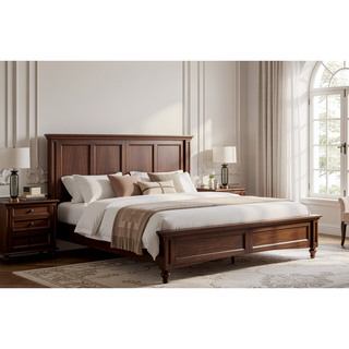 Sunvega White 6 Drawer Dresser with Reeded Fronts and Metal Accent Base