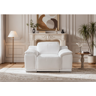 Sunvega Power Recliner Chair in Top Grain Italian Leather with USB Charger