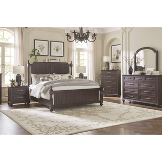 Sunvega Solid Transitional Style Bedroom Nightstand with 2 Dovesetail Drawers