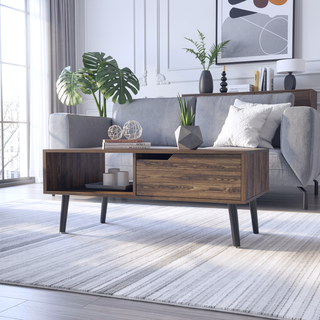 Sunvega Hamburg Coffee Table with One Open Shelf and One Drawer