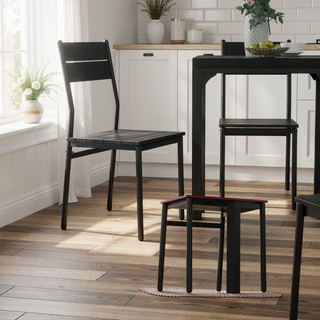 Sunvega 3-Piece Dining Table Set for Two with Space Saving Stools and Steel Legs