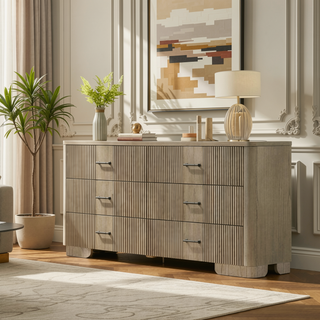 Sunvega Antique Oak Finish Transitional Rustic Nightstand with 2 Storage Drawers