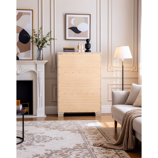 Sunvega Elegant Silver Champagne Nightstand with Two Ample Drawers for Snug Areas