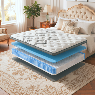 Sunvega Diamond Soto Cooling Copper Conforming Hybrid Luxurious Euro-Top Mattress