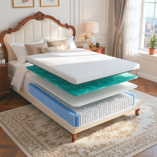Sunvega Copper Cooling Firm Feel 12" Hybrid Waterfall Top Mattress Twin XL