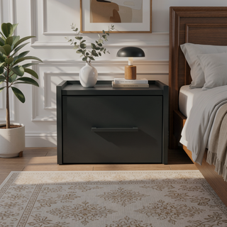 Sunvega Floating Nightstand Calion with Accessible Storage and Versatile Top Surface