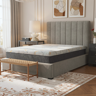 Sunvega 12" Copper Gel Cooling Memory Foam Mattress with Edge Support and Air Grid Base