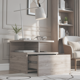 Sunvega Floating Nightstand with Large Drawer and Multiple Shelves for Storage or Decor