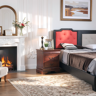 Sunvega Elegant Traditional Cherry Nightstand with Durable Materials and Expert Craftsmanship