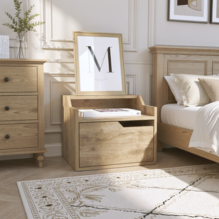 Sunvega Floating Nightstand with Single Drawer and Sleek Two-Tiered Shelf Surfaces for Bedroom