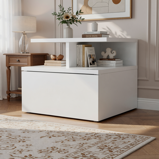Sunvega Wall Mounted Nightstand with 2-Tier Shelf and Ample Storage Space