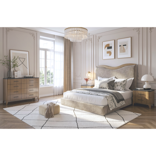 Sunvega White Finish 5 Drawer Chest with Black Nickel Pulls No Assembly Required