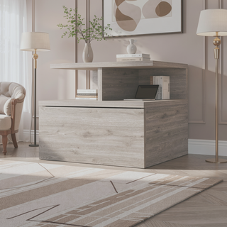 Sunvega Floating Nightstand with 2-Tier Shelf and Spacious Drawer for Easy Storage