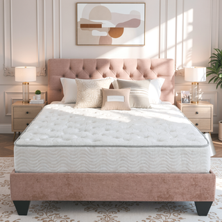 Sunvega Premium 9 Inch Medium Pocket Bed in a Box Spring Mattress Twin XL White