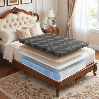 Sunvega Diamond Matrix Copper Cooling Hybrid Waterfall Top Mattress with Medium Feel