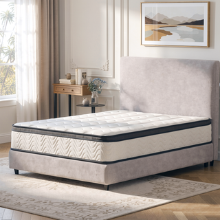 Sunvega 12 Inch Queen Size Hybrid Mattress with Zoned Pocket Springs and Gel Memory Foam