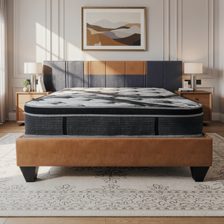 Sunvega Full Size Plush Memory Foam Mattress with Euro Top Design and Pocket Coils