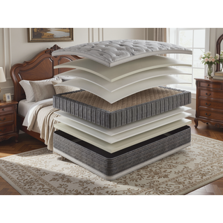 Sunvega 14.5" Queen Bamboo Moisture-Wicking Two Sided Pillow Top Mattress