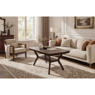 Sunvega Contemporary Espresso Finish Solid Wood Counter Height Dining Table with Shelve