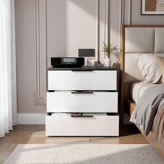 Sunvega Superior Top Light Gray Dresser with 3 Large Storage Drawers