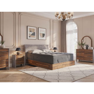 Sunvega 13" Quilted Eurotop Hybrid Queen Plush Mattress with Cooling Wicking Fabric Cover