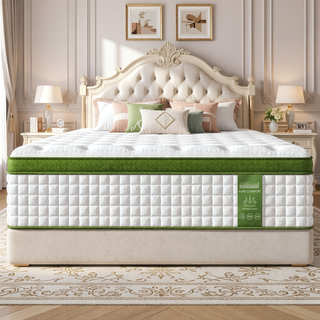 Sunvega King Size Hybrid Mattress with Gel Memory Foam and Pocket Springs for Pressure Relief