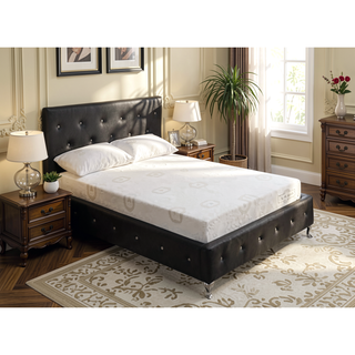 Sunvega Green Tea Infused Polyester Memory Foam Queen Size Mattress for Optimal Body Support