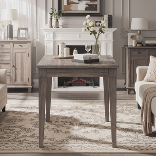 Sunvega Rustic Gray Counter Height Dining Table for Entertaining 60 Inch Long