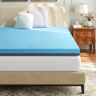 Sunvega 4 Inch Gel Infused Cooling Memory Foam Mattress Topper for Pressure Relief