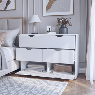 Sunvega Dillon 2 Drawers Nightstand with Large Storage Top Surface