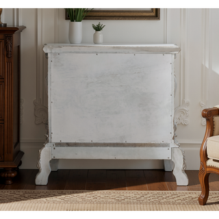 Sunvega Traditional Luxury Nightstand with 2 Drawers in Cherry Oak Finish