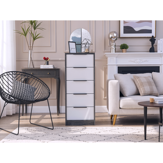 Sunvega Five Drawer Dresser with Easy Assembly for Bedroom Storage