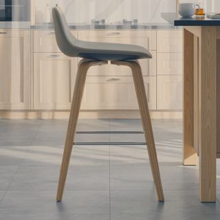 Sunvega Mid-Century Modern Bentwood Counter Bar Height Stool Set of 2