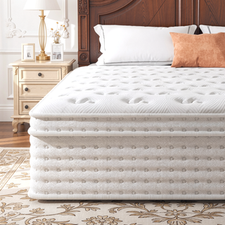 Sunvega 14'' Hybrid Queen Mattress with Memory Foam and Pocket Springs for Pressure Relief