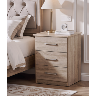 Sunvega Sandle Wood Contemporary Nightstand with Spacious Top for Compact Spaces