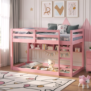 Sunvega Twin Loft Bed with Slats System and Right Facing Ladder in Espresso