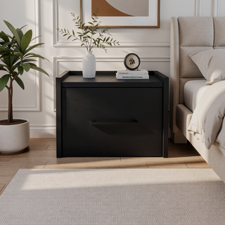Sunvega Wall-Mounted Nightstand with Single Drawer for Bedroom or Living Room