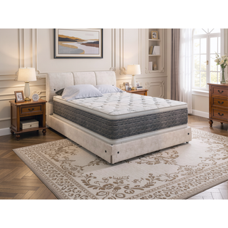 Sunvega 14.5" Twin Size Two Sided Pillow Top Mattress with Bamboo Fabric
