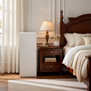 Sunvega Annie White 9-Drawer Dresser with Glittery Front Panel and Hidden Jewelry Drawer