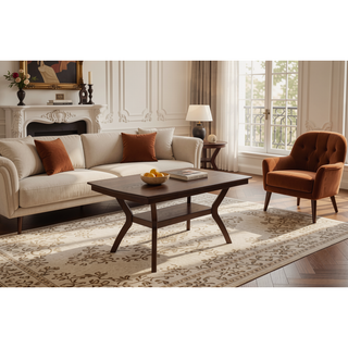 Sunvega Contemporary Espresso Finish Solid Wood Counter Height Dining Table with Shelve