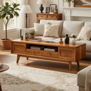 Sunvega Solid Red Oak Wood Bench with Tapered Legs for Dining and Entryway