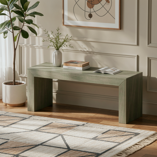 Sunvega Farmhouse Style Acacia Wood Dining Bench with Complementary Finish