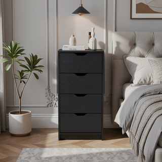 Sunvega Five Drawer Narrow Dresser in White Finish for Bedroom