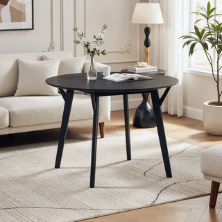 Sunvega 42 Inch Saving Place Dining Table with Wood Veneer Top for Kitchen Living Room