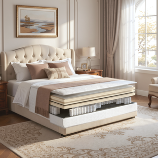 Sunvega Premium 9 Inch Medium Pocket Spring Full Size Mattress with Soft Knit Fabric