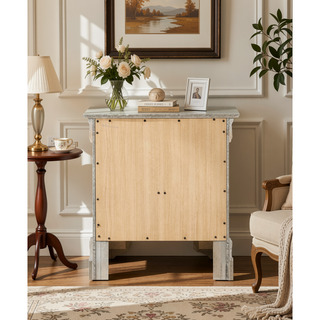 Sunvega Elegant Silver Champagne Nightstand with Rich Finish and Easy Cleaning