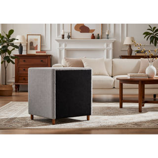 Sunvega Upholstered Boucle Fabric Bed with 4 Drawers and Wooden Frame